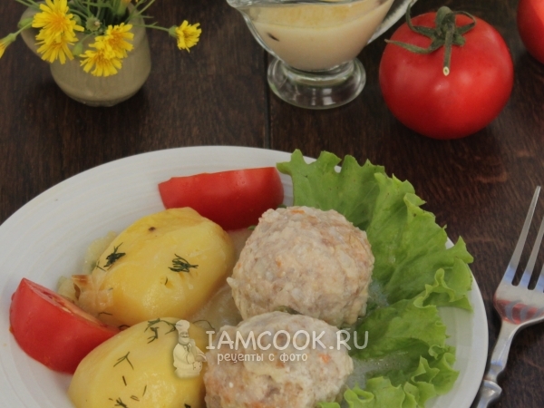 Тефтели в белом соусе, рецепт с фото