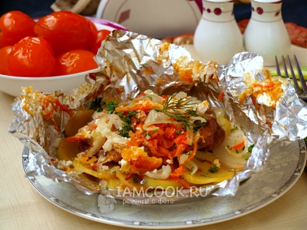 Мясо по-французски в фольге в духовке, рецепт с фото
