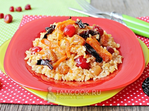 Постный плов с сухофруктами, рецепт с фото