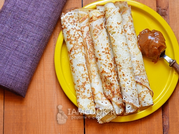 Блины на молоке без яиц, рецепт с фото