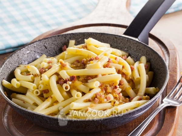Макароны с беконом, рецепт с фото
