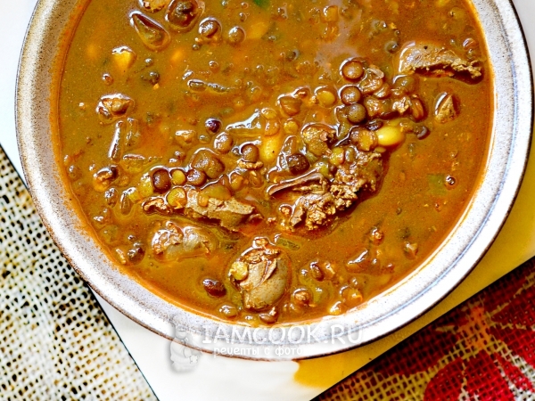 Африканская похлёбка из чечевицы, рецепт с фото