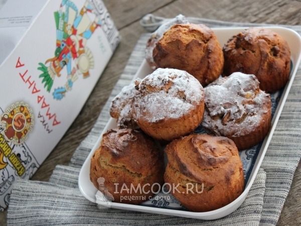 Кексы из амарантовой муки с бананом, рецепт с фото