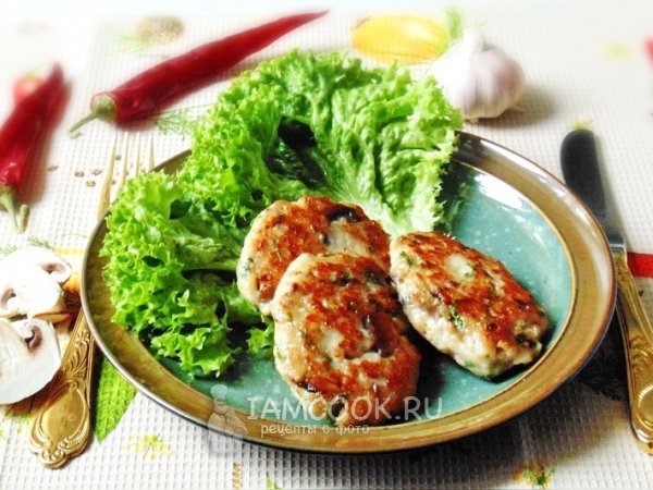 Рыбные котлеты с сыром и грибами, рецепт с фото