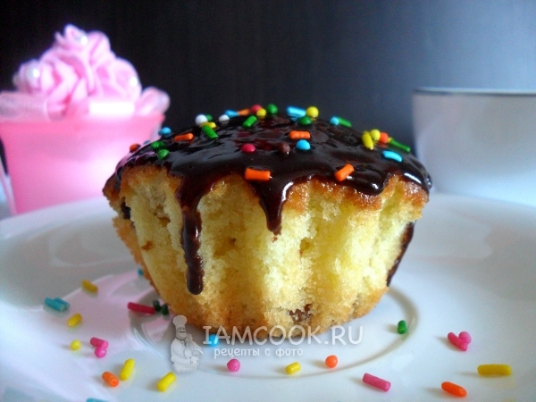 Кексы с курагой и изюмом в шоколадной глазури, рецепт с фото