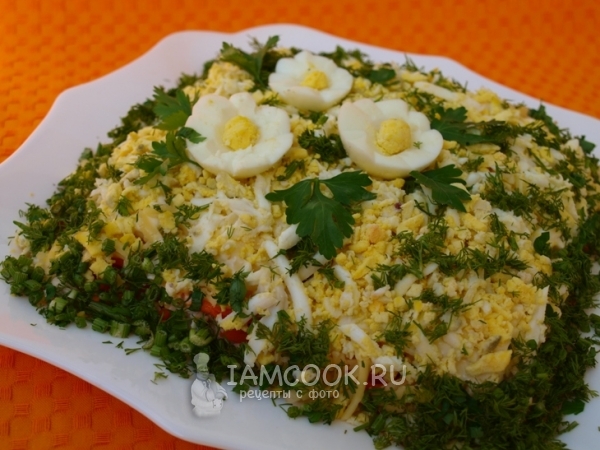 Салат с курицей и сыром, рецепт с фото