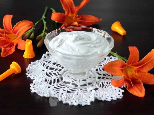 Белковый заварной крем, рецепт с фото