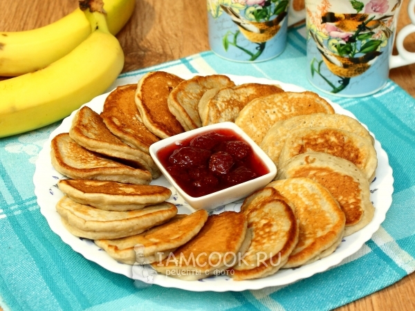 Банановые оладьи на молоке, рецепт с фото
