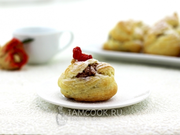 Заварные булочки с кремом, рецепт с фото