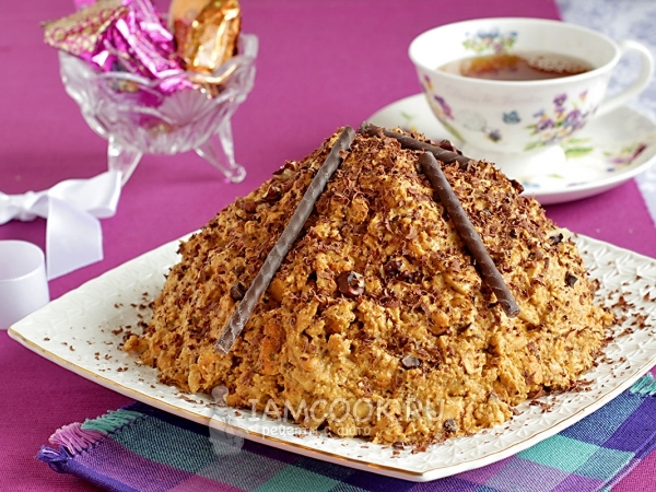 Торт «Муравейник» из печенья, рецепт с фото