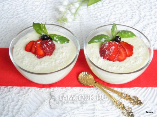 Пудинг из манки, рецепт с фото