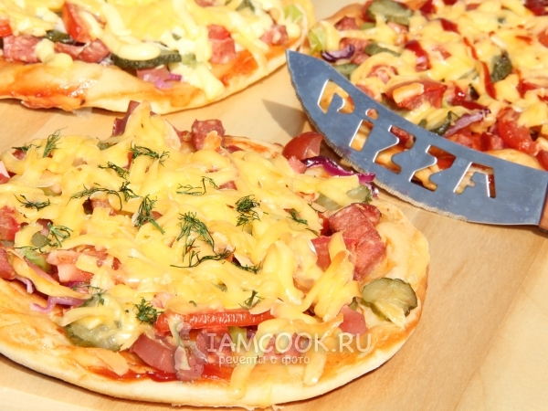 Пицца на творожном тесте, рецепт с фото