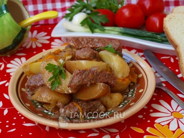 Рагу из говядины с картофелем, рецепт с фото