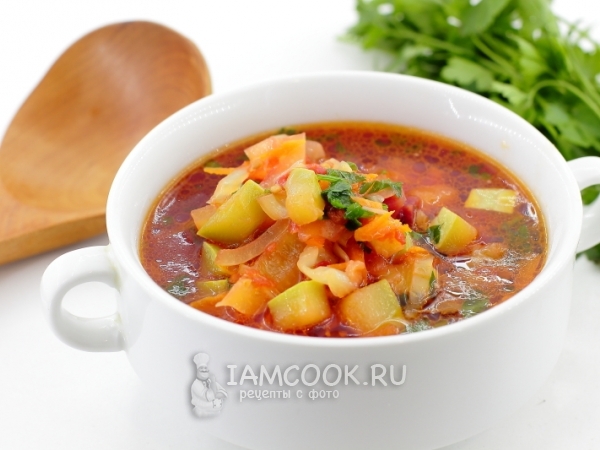 Летний борщ, рецепт с фото