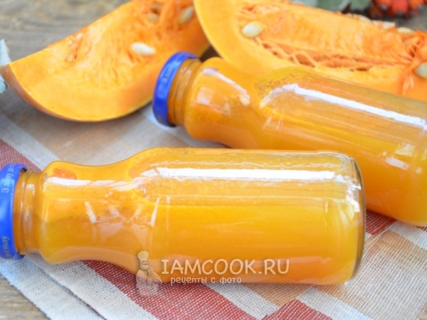 Сок из тыквы на зиму, рецепт с фото
