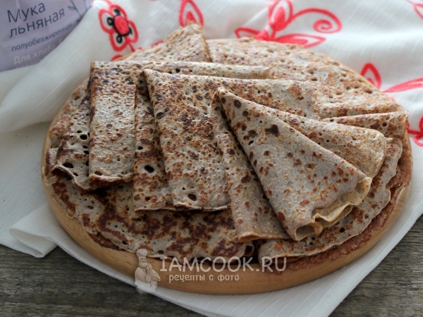 Блины с льняной мукой, рецепт с фото