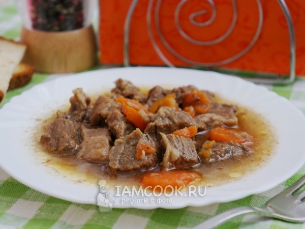 Говядина тушеная в мультиварке, рецепт с фото
