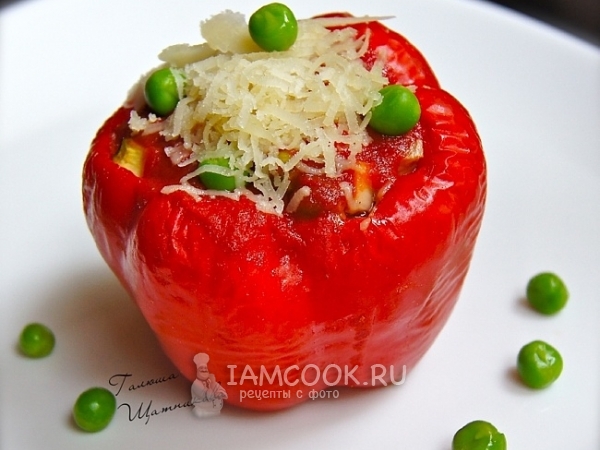 Перцы фаршированные мясом и горошком, рецепт с фото