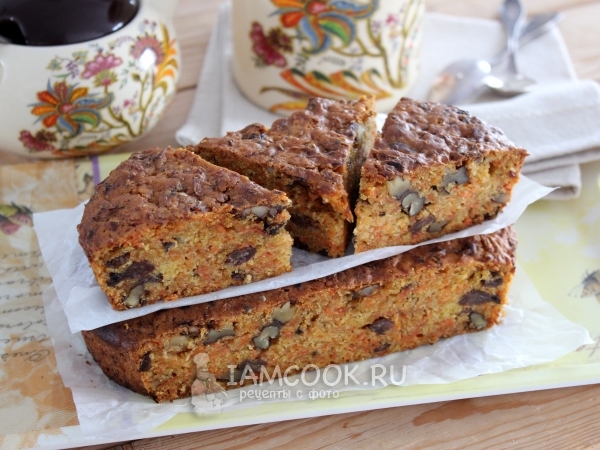 Кекс морковный постный, рецепт с фото