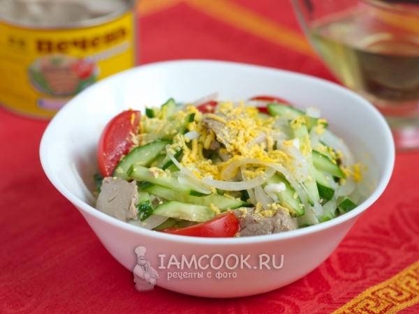 Салат из печени минтая, рецепт с фото