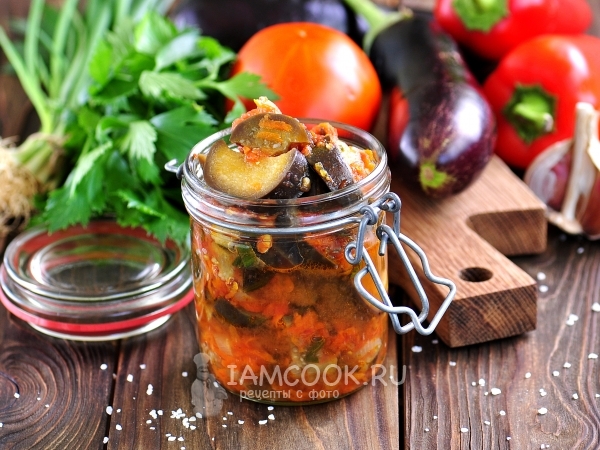Баклажаны тушеные с помидорами и чесноком, рецепт с фото