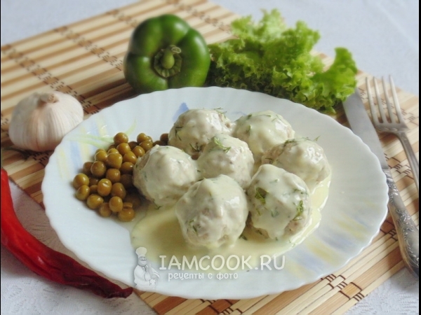 Тефтели в сырном соусе, рецепт с фото