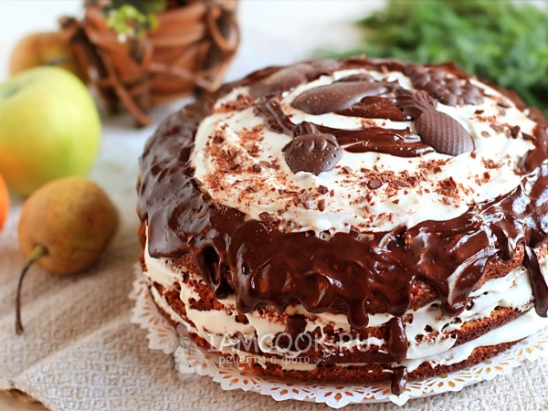 Торт «Трухлявый пень» с вареньем, рецепт с фото