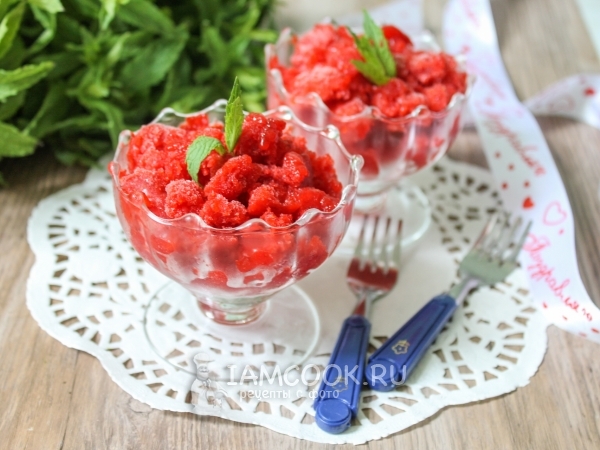 Клубничная гранита, рецепт с фото