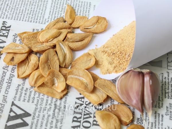 Сушеный чеснок, рецепт с фото