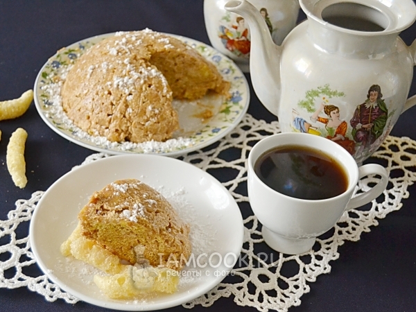 Торт из кукурузных палочек со сгущенкой, рецепт с фото