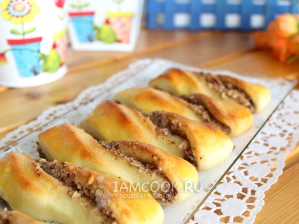 Вертуны с ореховой начинкой, рецепт с фото