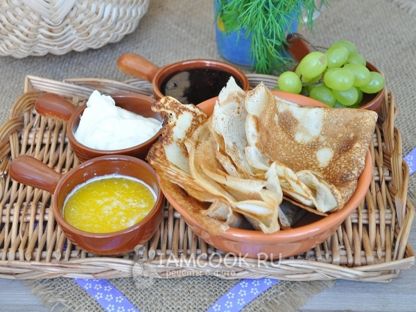 Тонкие блинчики на воде, рецепт с фото