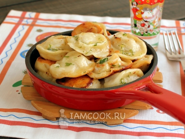 Замороженные пельмени на сковороде, рецепт с фото