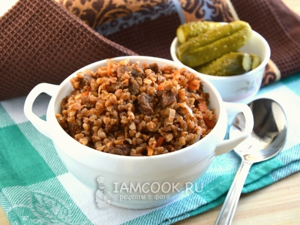 Гречка с говядиной, рецепт с фото