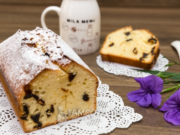 Лимонный кекс с черносливом, рецепт с фото