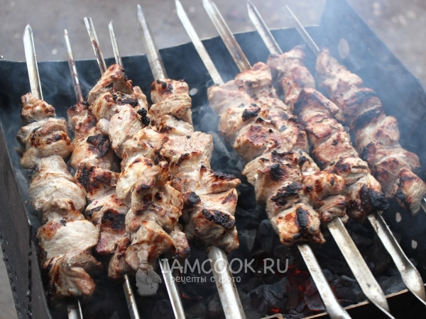 Шашлык из свинины в кефире, рецепт с фото