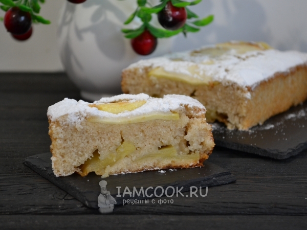 Постный манник с яблоками, рецепт с фото