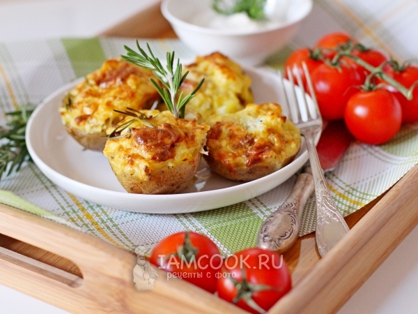 Картофель, запеченный с Дорблю, рецепт с фото