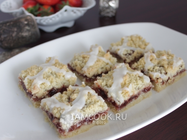 Пирог «Малиновый штрейзель», рецепт с фото