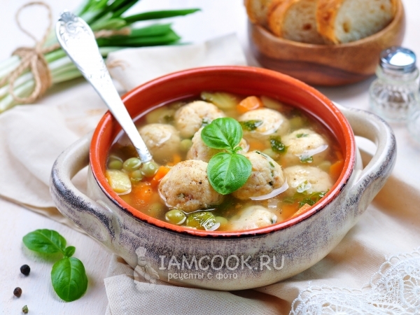 Суп с рыбными фрикадельками, рецепт с фото