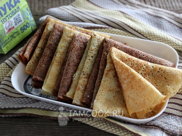 Блины из нутовой муки, рецепт с фото