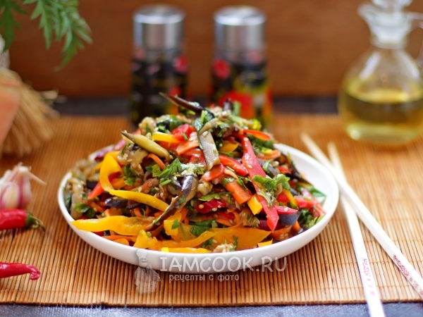 Баклажаны по-корейски, рецепт с фото