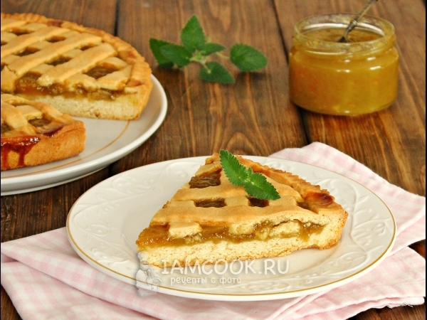 Песочный пирог с вареньем на скорую руку, рецепт с фото