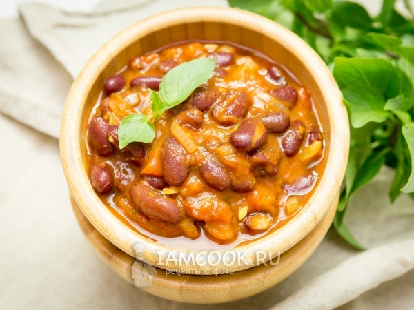Фасоль в томатном соусе, рецепт с фото