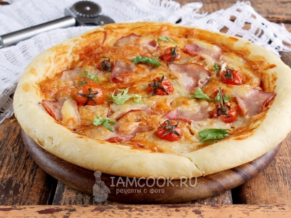 Пицца с ветчиной, рецепт с фото