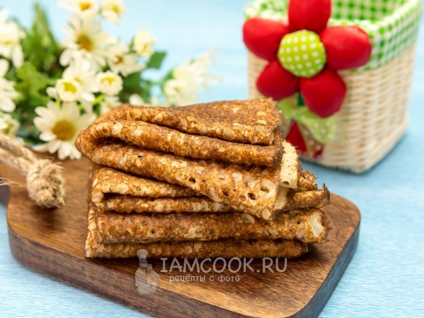 Тонкие блины на молоке (с дырочками), рецепт с фото