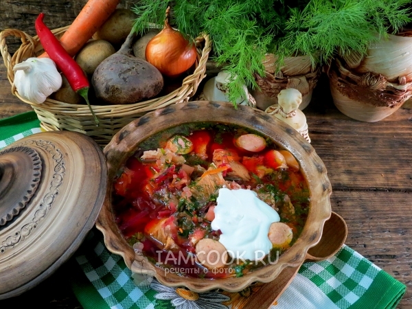 Борщ по-белорусски, рецепт с фото