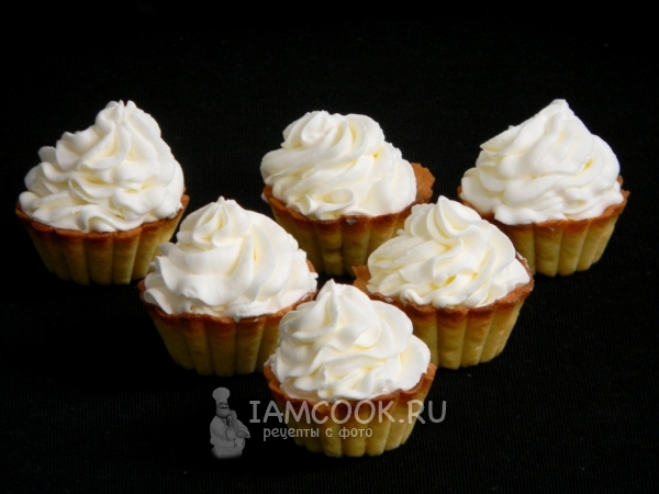 Пирожное «Корзинка» со сливочным кремом, рецепт с фото