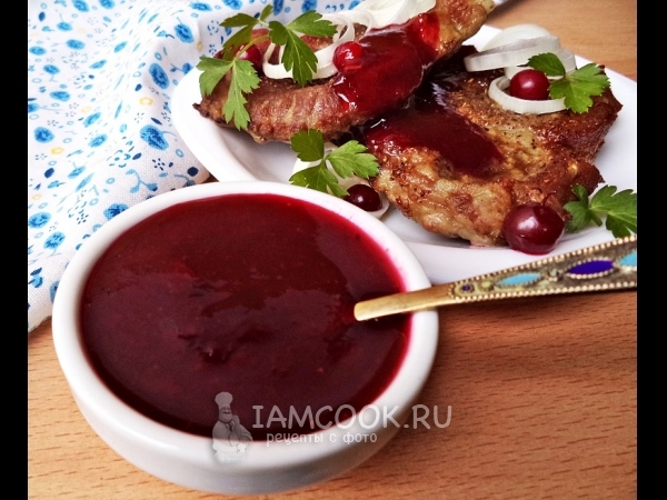 Брусничный соус к мясу, рецепт с фото
