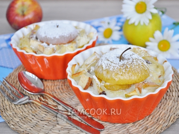 Лапшевник «Детский» с яблоком и изюмом, рецепт с фото